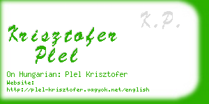 krisztofer plel business card